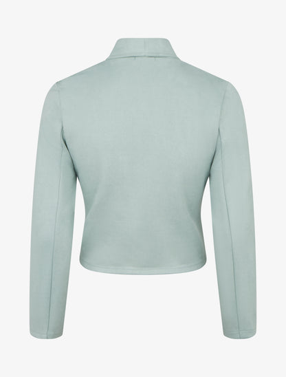 Veste en suédine à col châle - Vert d&