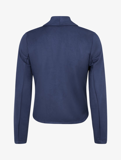 Jacke aus Wildlederimitat mit Schalkragen - Marine