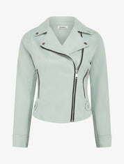 Veste en suédine à fermeture zippée - Vert d&