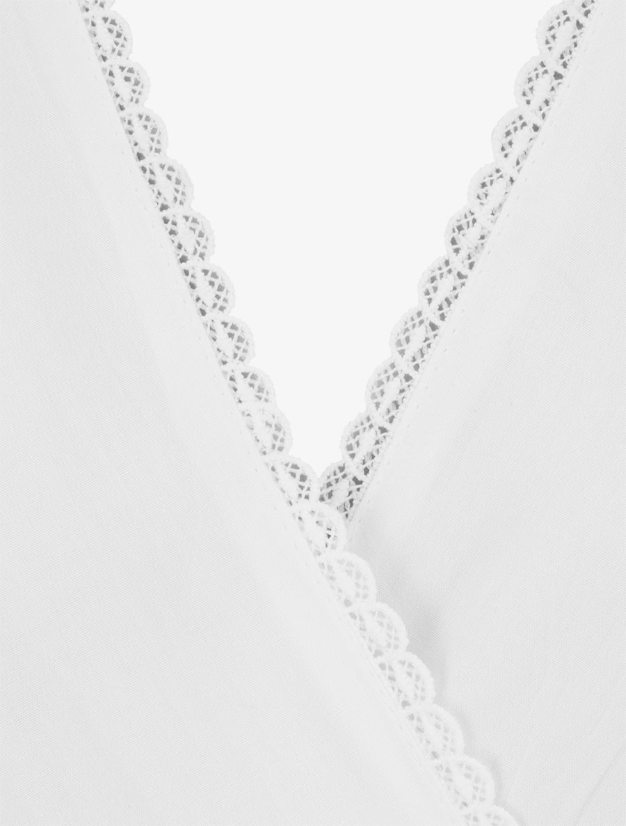 Robe sans manches à broderies - Blanc - 3