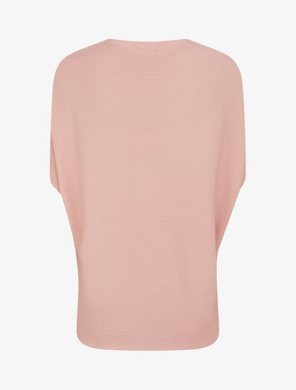 Top uni texturé à manches courtes - Rose - 2