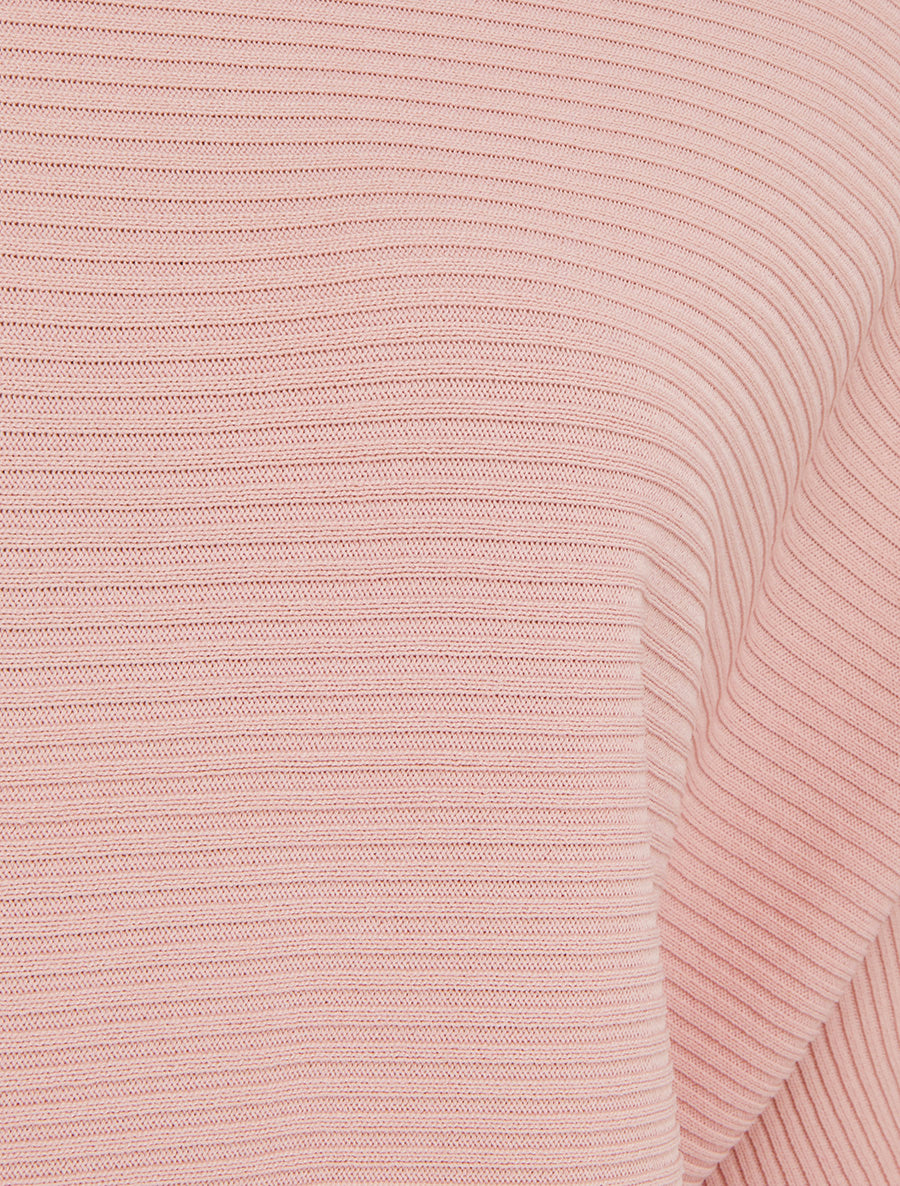 Top uni texturé à manches courtes - Rose - 3