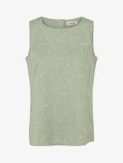 Top sans manches en tissu texturé - Vert olive - 1