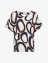 Top ample manches courtes imprimé stylisé - Marine - 1