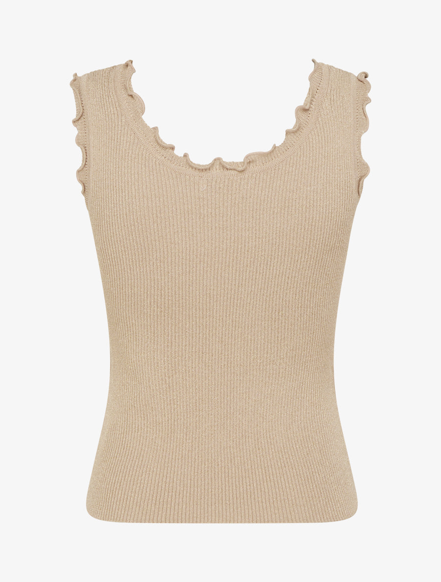 Débardeur côtelé irisé - Beige - 2