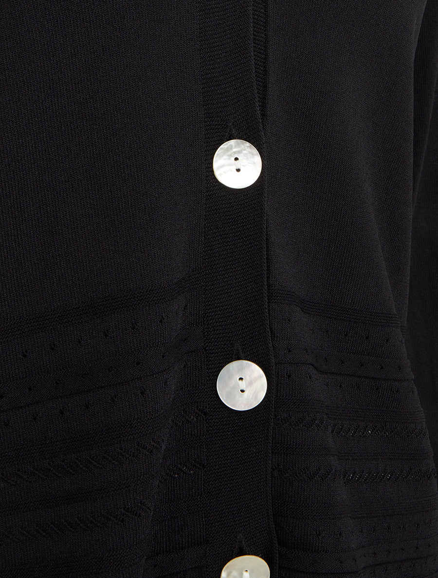 Gilet fin à col V - Noir - 3