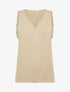 Débardeur en maille irisée à dentelle - Beige - 1