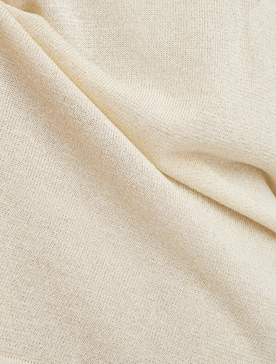 Débardeur en maille irisée à dentelle - Écru - 3