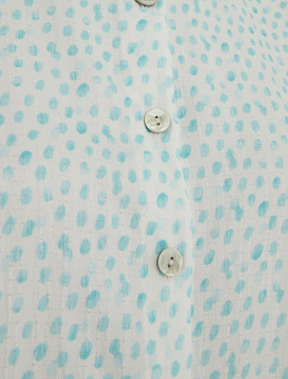 Top sans manches imprimé à pois - Turquoise - 3