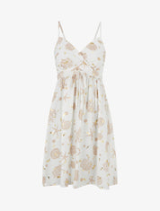 Robe mi-longue imprimé motif marins - Taupe - 1