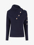Pull uni à col roulé stylisé - Marine - 1