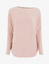 Pull ample à manches longues chauves-souris - Rose - 1