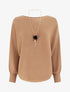 Pull droit à manches chauve-souris - Camel - 1