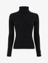 Pull en maille côtelée pailleté à col roulé - Noir - 1