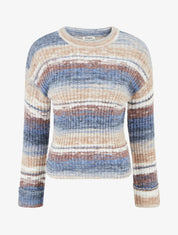 Pull coloré à manches à revers - Bleu - 1