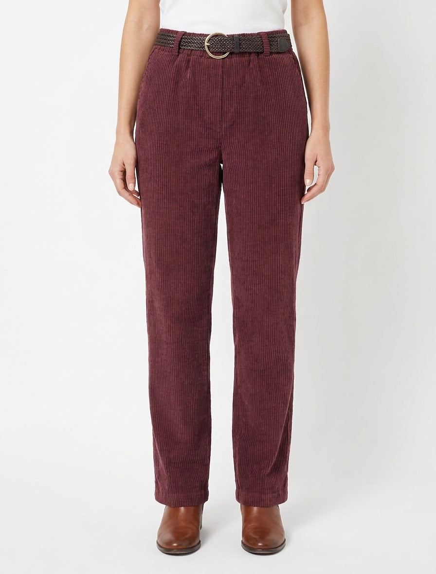Gerade geschnittene Cordhose - Bordeaux