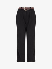 Pantalon droit en velours côtelé - Noir - 1