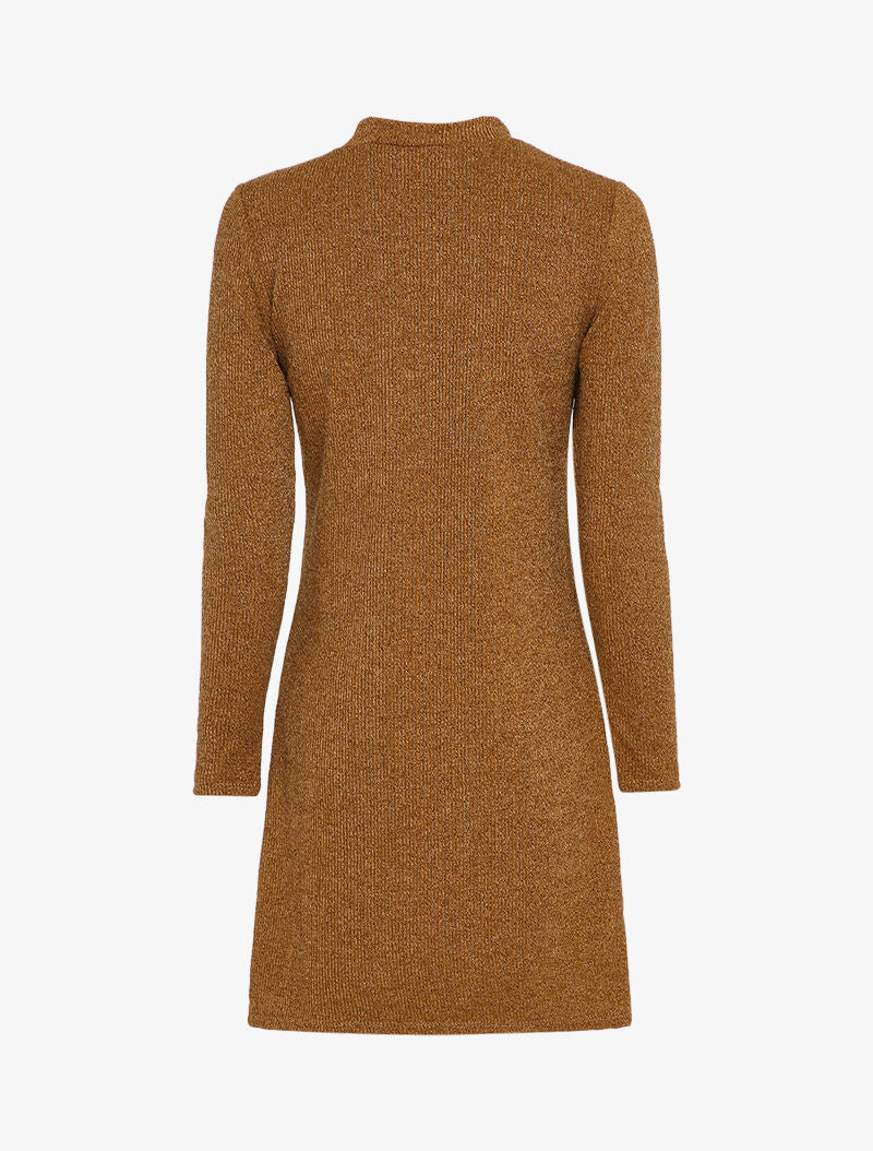 Robe pull à broche à plumes - Marron - 2