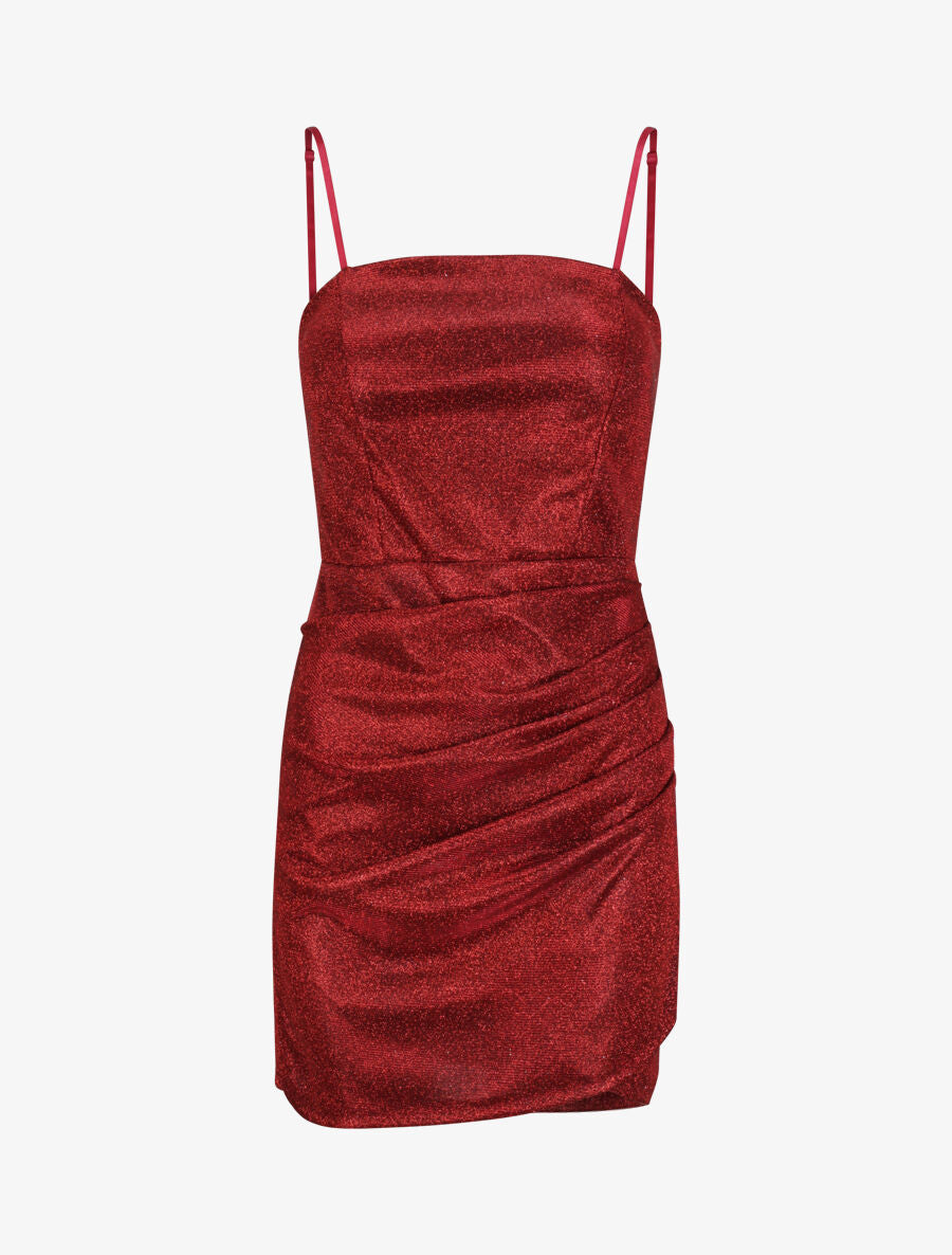 Robe bandeau à détail drapé - Rouge - 1