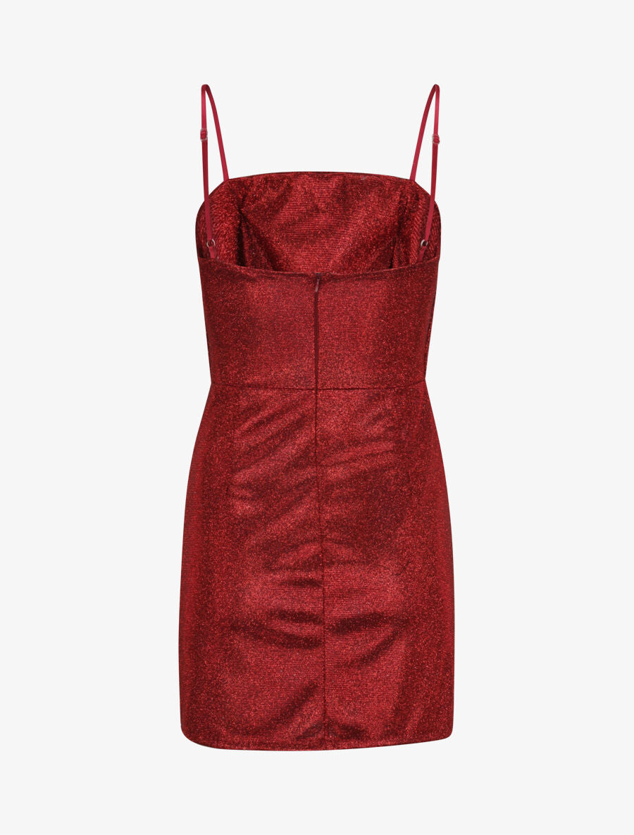 Robe bandeau à détail drapé - Rouge - 2