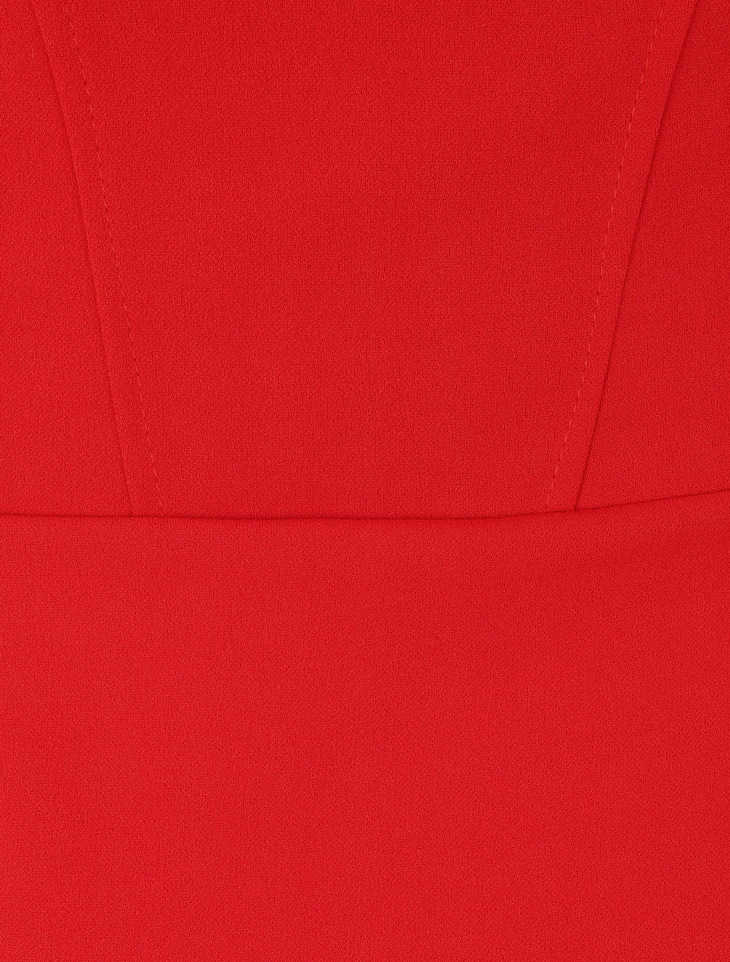 Robe à col bardot et manches en tulle - Rouge - 3