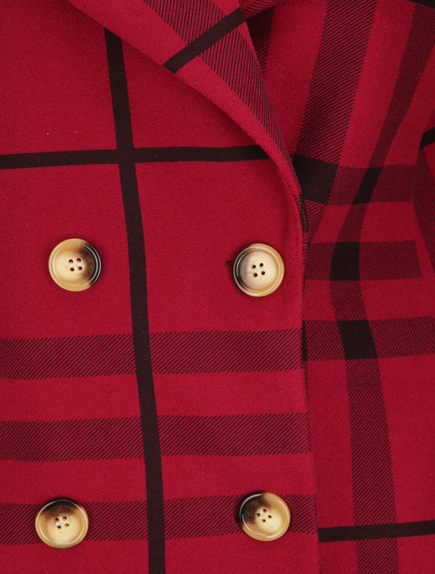 Manteau à carreaux style trench - Bordeaux - 3