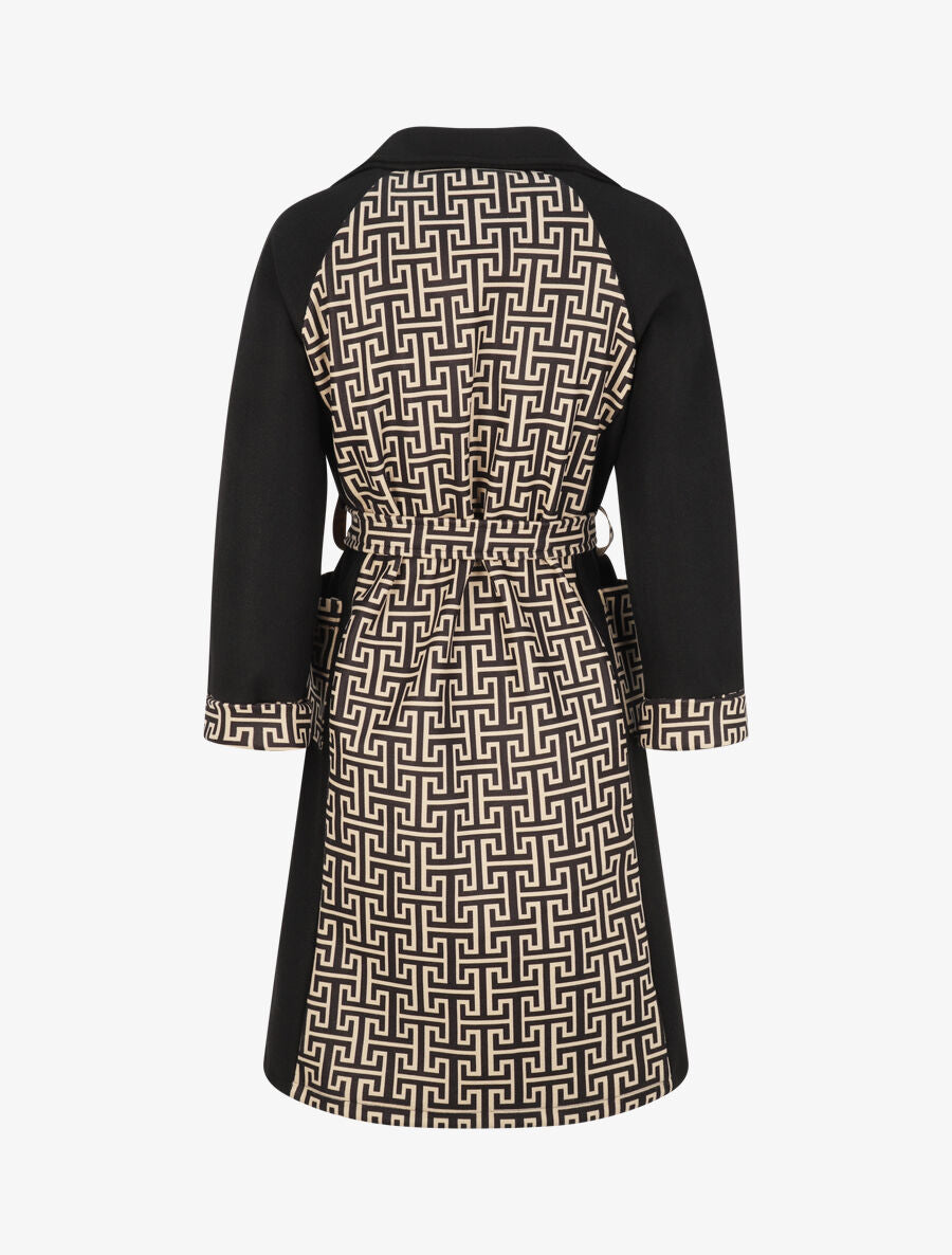 Manteau à motif grec - Noir - 2