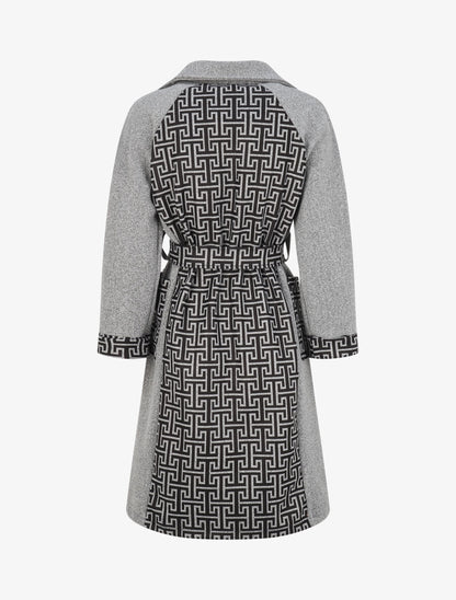 Manteau à motif grec - Gris - 2