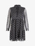 Robe plumetis à col volanté - Beige - 4