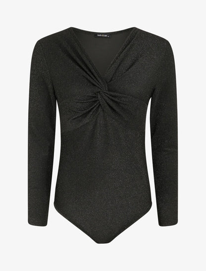 Body irisé à col torsadé - Noir - 3
