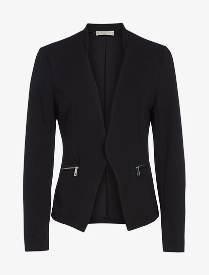 Veste à fausses poches contrastantes - Noir - 1