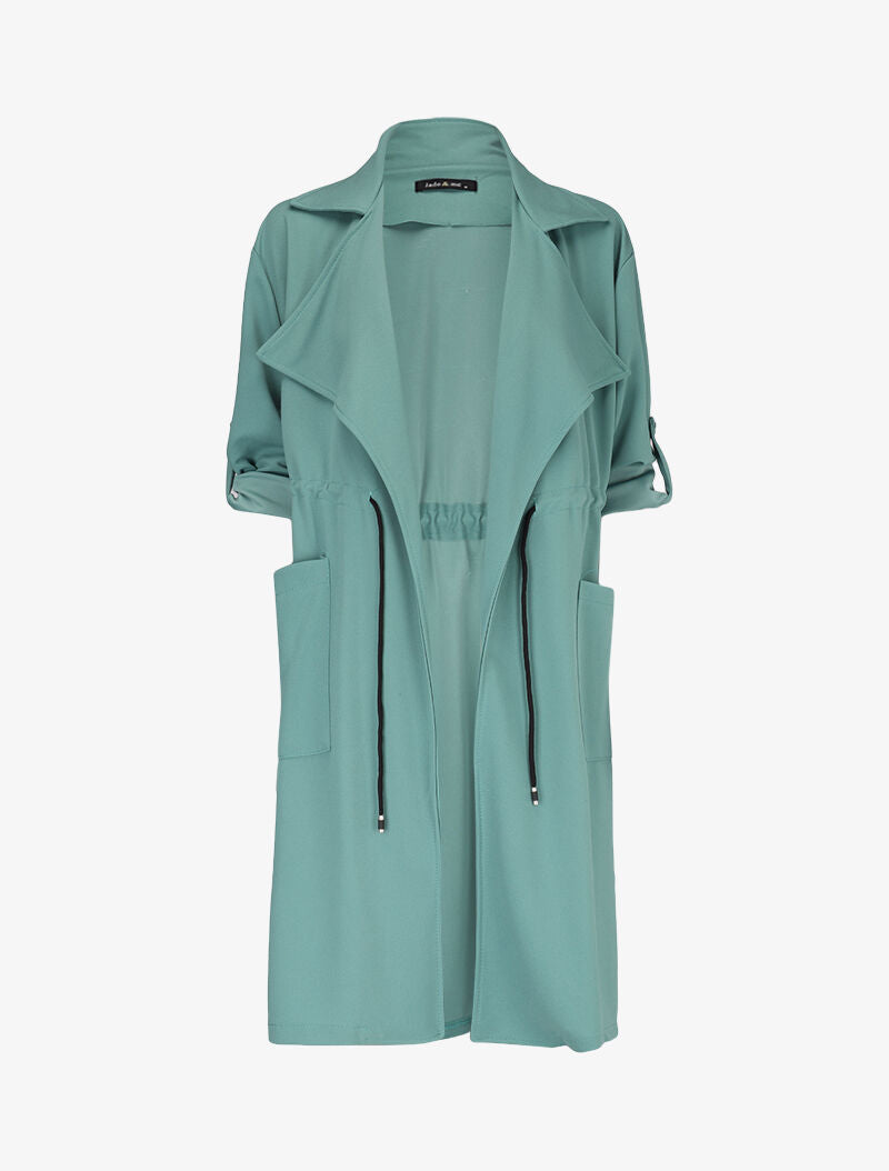 Veste fluide à pans biseautés - Vert d&