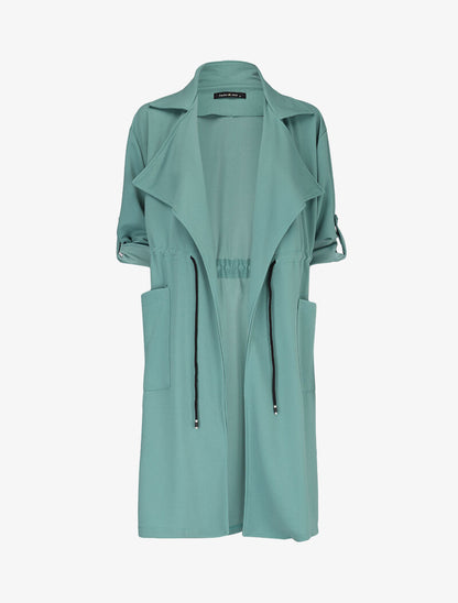 Veste fluide à pans biseautés - Vert d&