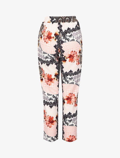 Pantalon carotte à imprimés - Rose - 2