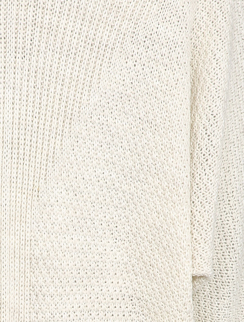 Gilet oversize à manches dolmans et détail en V au dos - Écru - 3