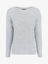 Pull loose en maille épaisse et fine - Gris chiné - 1