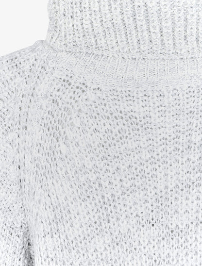 Robe pull à col roulé et manches raglan - Gris clair - 3