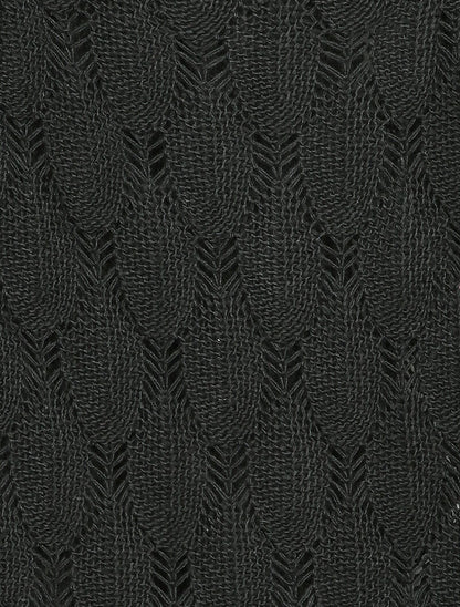 Pull oversize en maille crochet - Noir - 3
