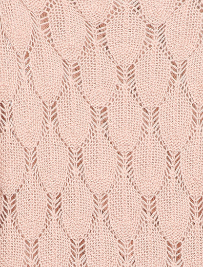 Pull oversize en maille crochet - Rose - 3