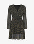 Robe mi-longue à détails irisés plumes - Noir - 5