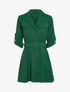 Robe patineuse mi-longue coton flammé - Vert foncé - 3