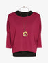 Pull oversize manches dolman et débardeur - Bordeaux - 4