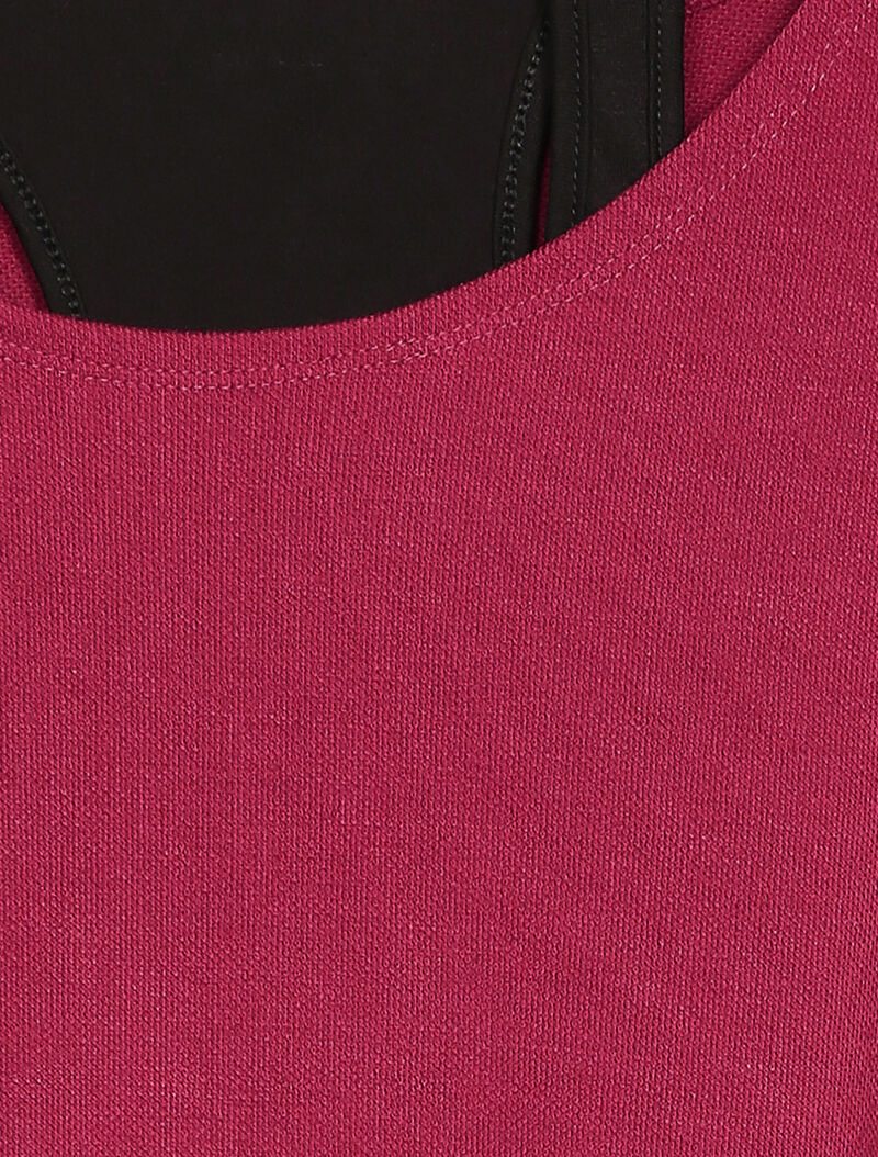 Pull oversize manches dolman et débardeur - Bordeaux - 3