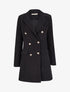 Blazer extra long style officier - Noir - 1