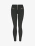 Pantalon skinny à poches zippées en trompe l&