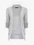 Gilet col châle - Gris chiné - 1