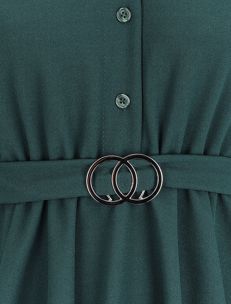 Tunique asymétrique à boucle stylisée - Vert - 3