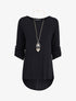 Tunique oversize avec sautoir - Noir - 6