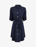 Robe chemise unie - Marine - 1