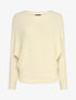 Pull duveteux oversize coupe chauve-souris - Beige - 1